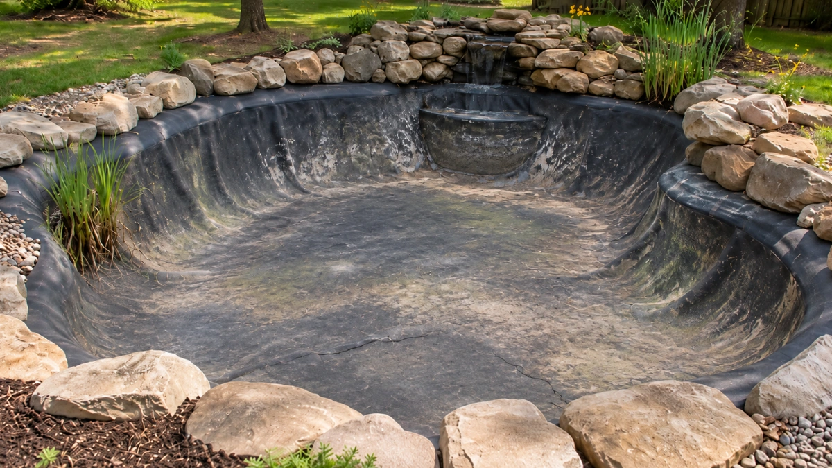 Project 26 · Farm pond reline — before