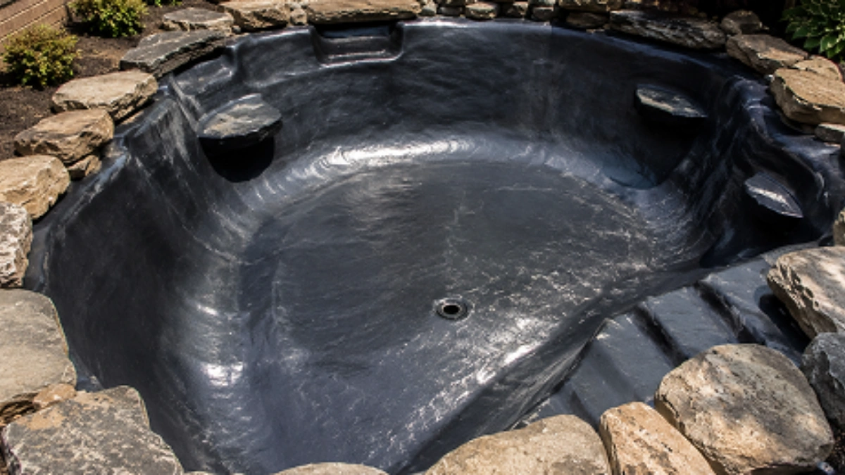 Project 28 · Koi pond reseal — after