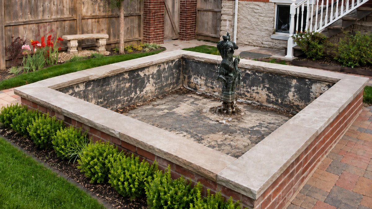 Project 29 · Fountain repair — before