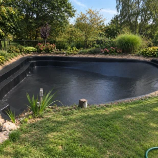 A pond sealed with PondPro 2000