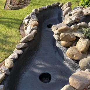 A pond sealed with PondPro 2000